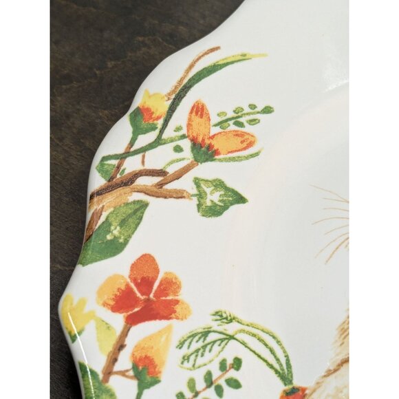 Pier 1 Lilly Easter Bunny Rabbit Salad Plates 8.5" Retired Collectible Set Of 4 - Picture 7 of 8